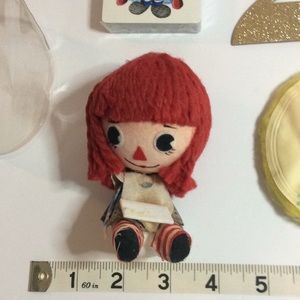 Raggedy Ann Doll Rattle Cards Powder puffs Cookie Cutters Vintage